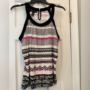 INC International Concepts Black, White, and Pink Tank Top